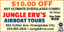 Discount Coupon for Jungle Erv&#39;s Airboat Tours - Mangrove Airboat Tour